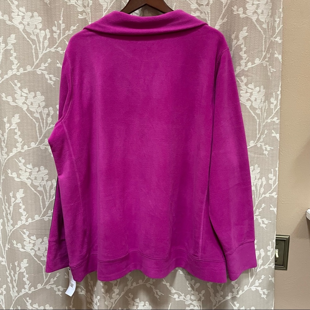 NWT gorgeous pink CK performance fleece jacket quarter zip plus size 3X - Picture 2 of 7